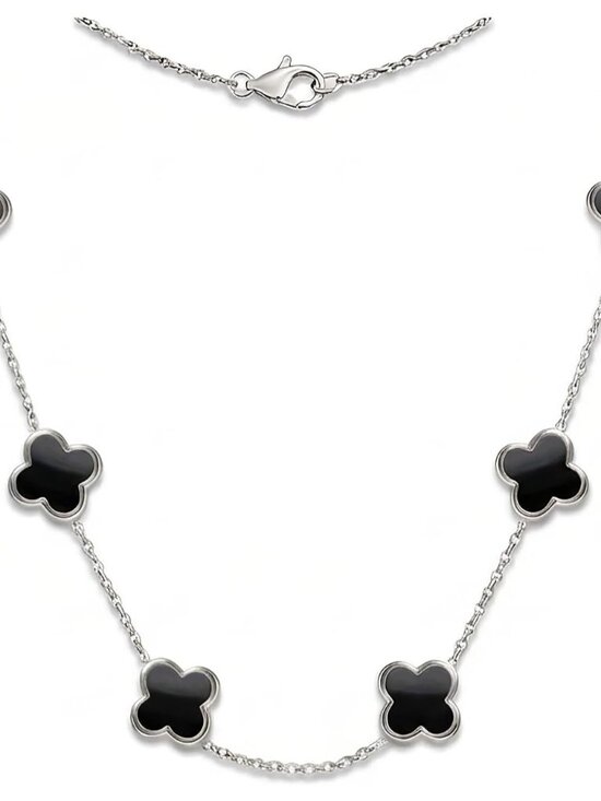 Jewelry - Four Leaf Clover Choker Necklace for Women | 18K Gold Plated Lucky 4 Leaf Jewelr